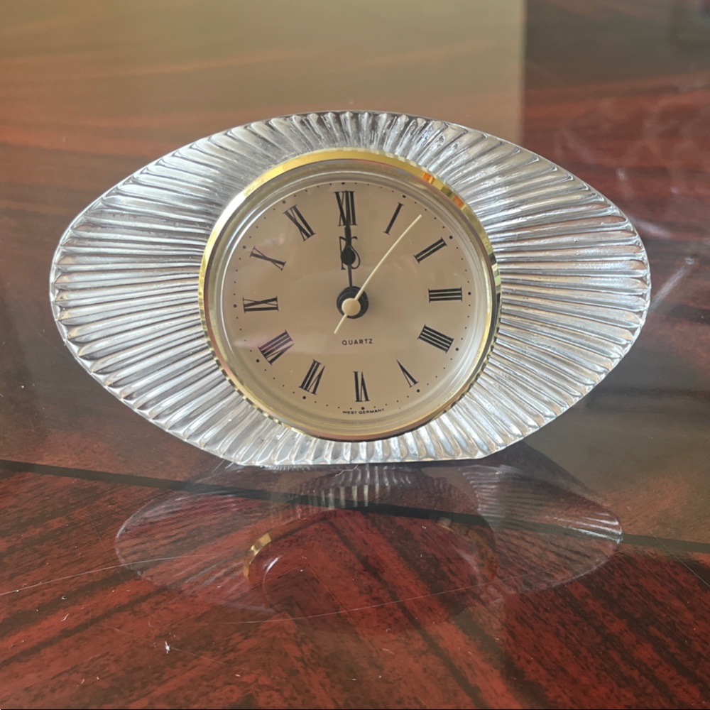 Elegant Crystal and Goldtone Clock